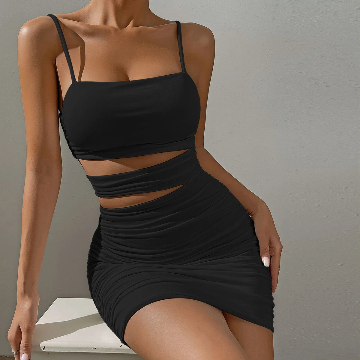Spaghetti Strap Bodycon Mini Dress